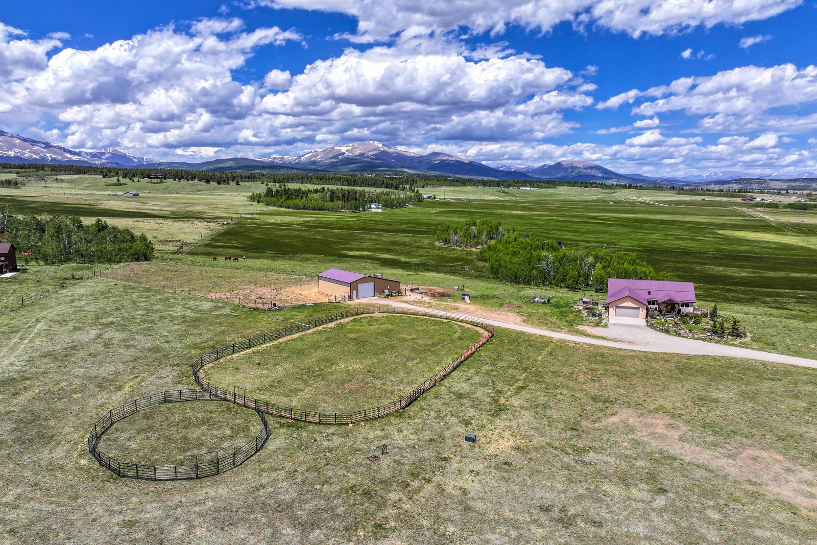 horse area aerial view