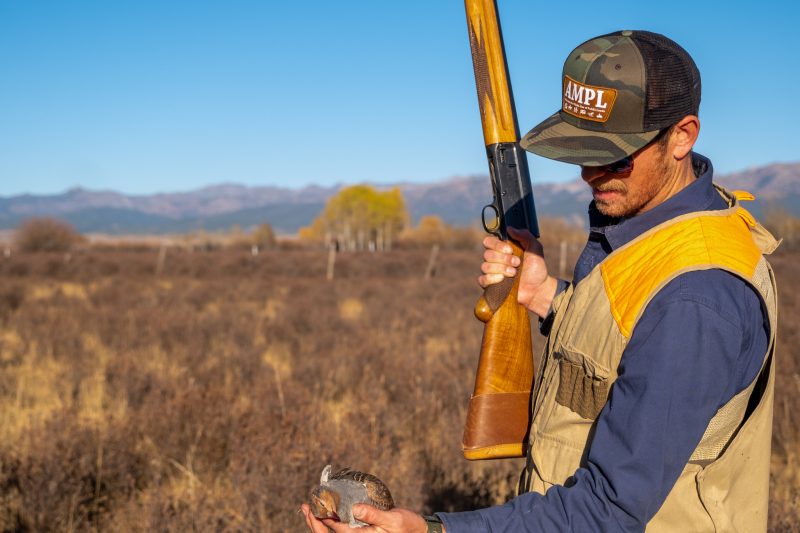 hunter on bird hunting ranch