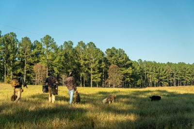 people in a field on Buckelew Farm