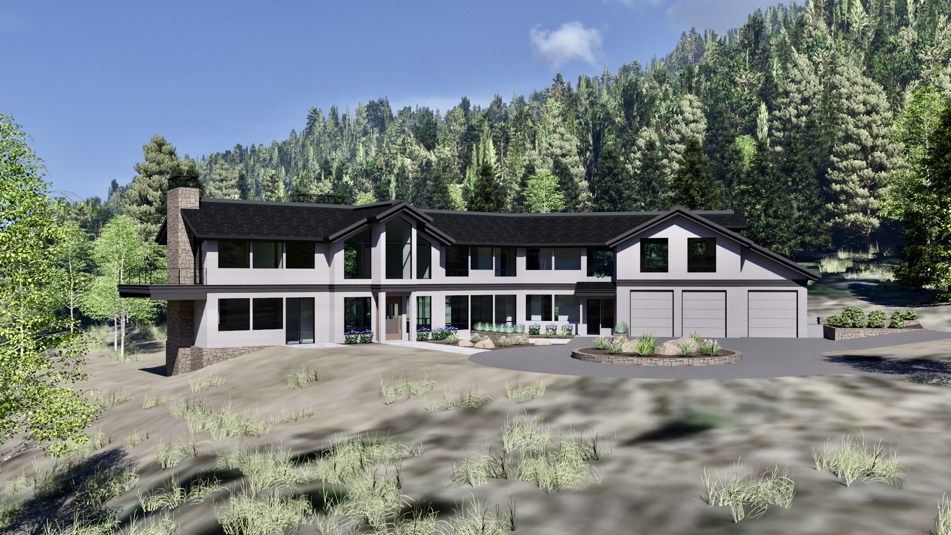 main house exterior rendering