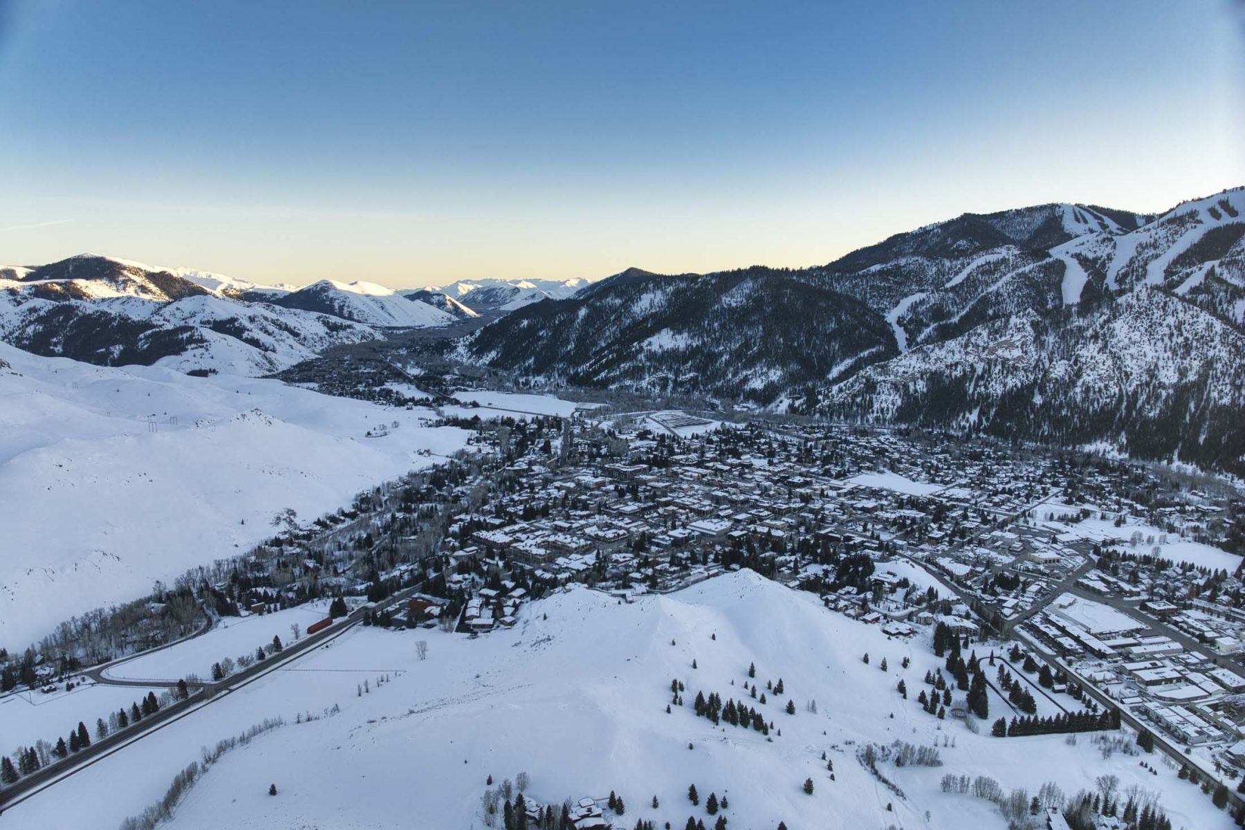 aerial view of town