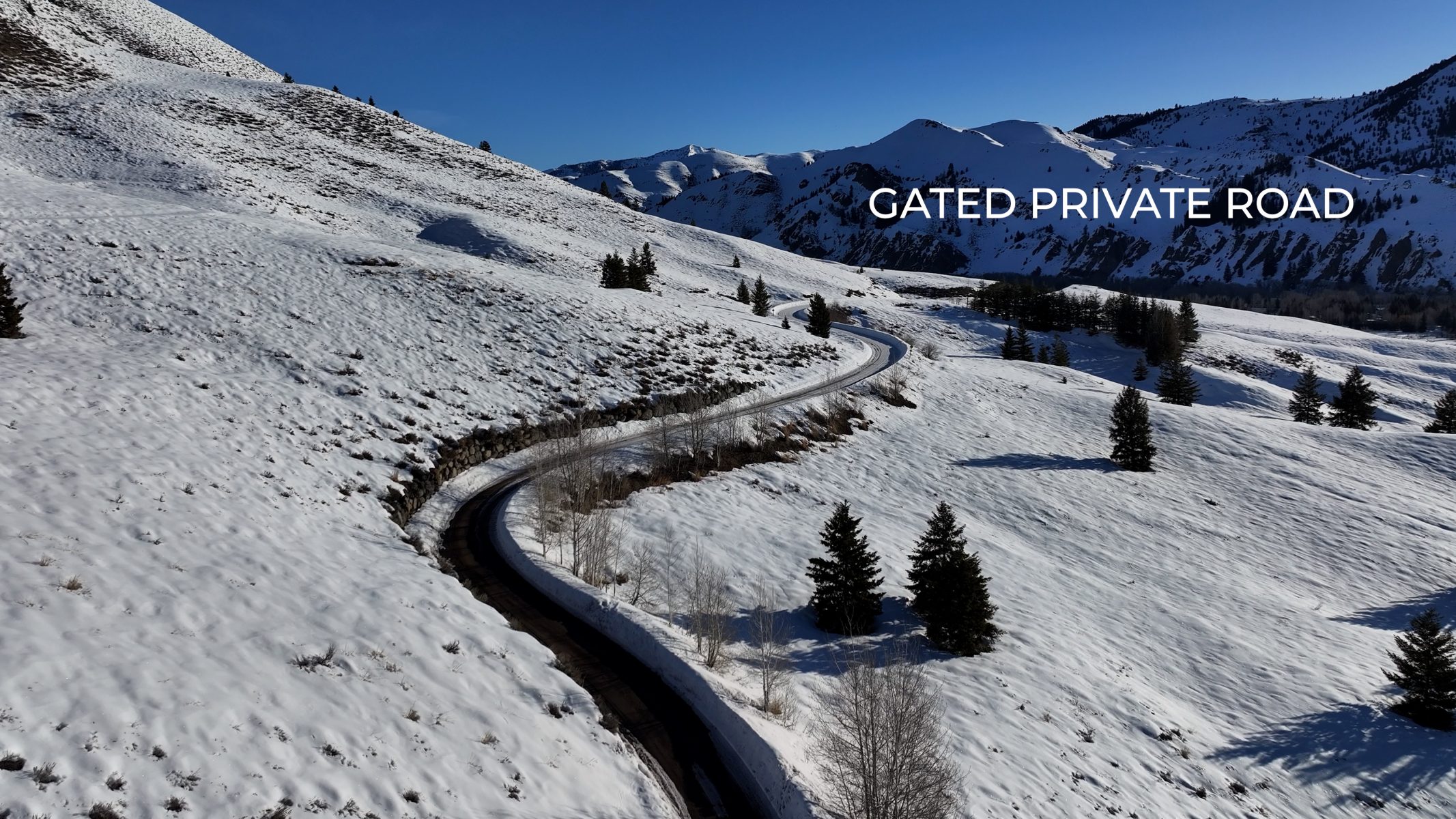 gated private road on ranch in Idaho for sale