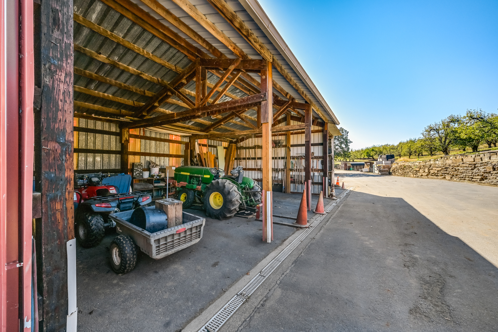 tractors under covering