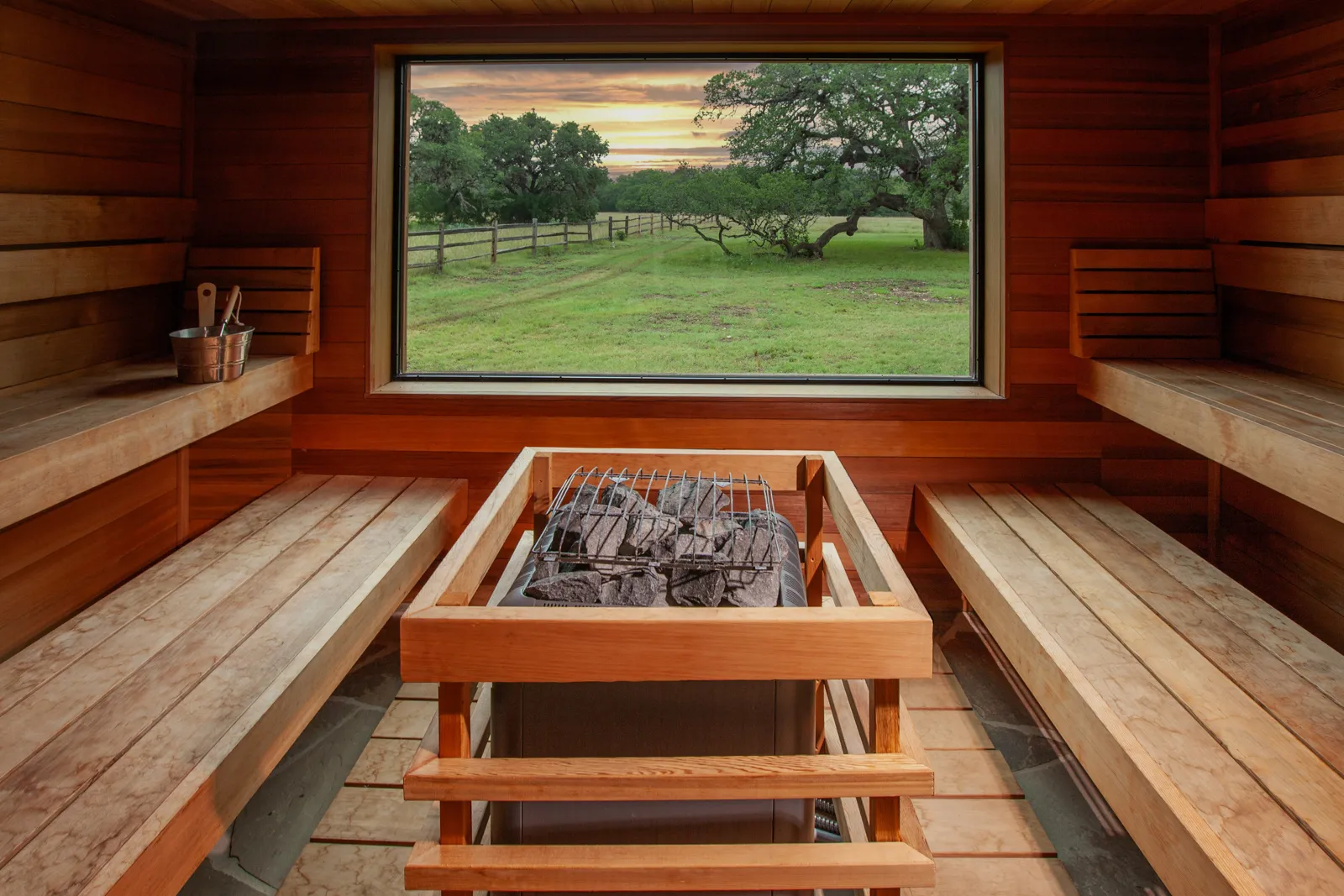 sauna on texas hunting ranch for sale