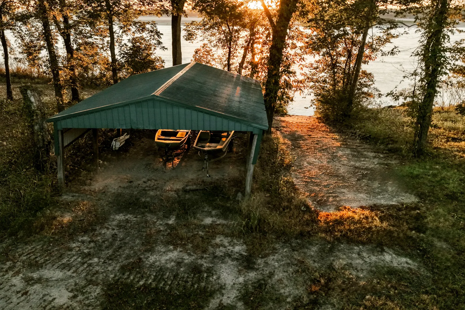 boats under a cover