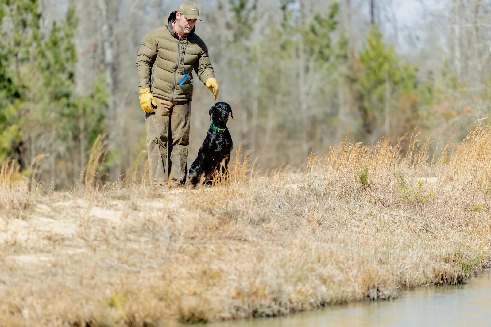 hunter next to his dog