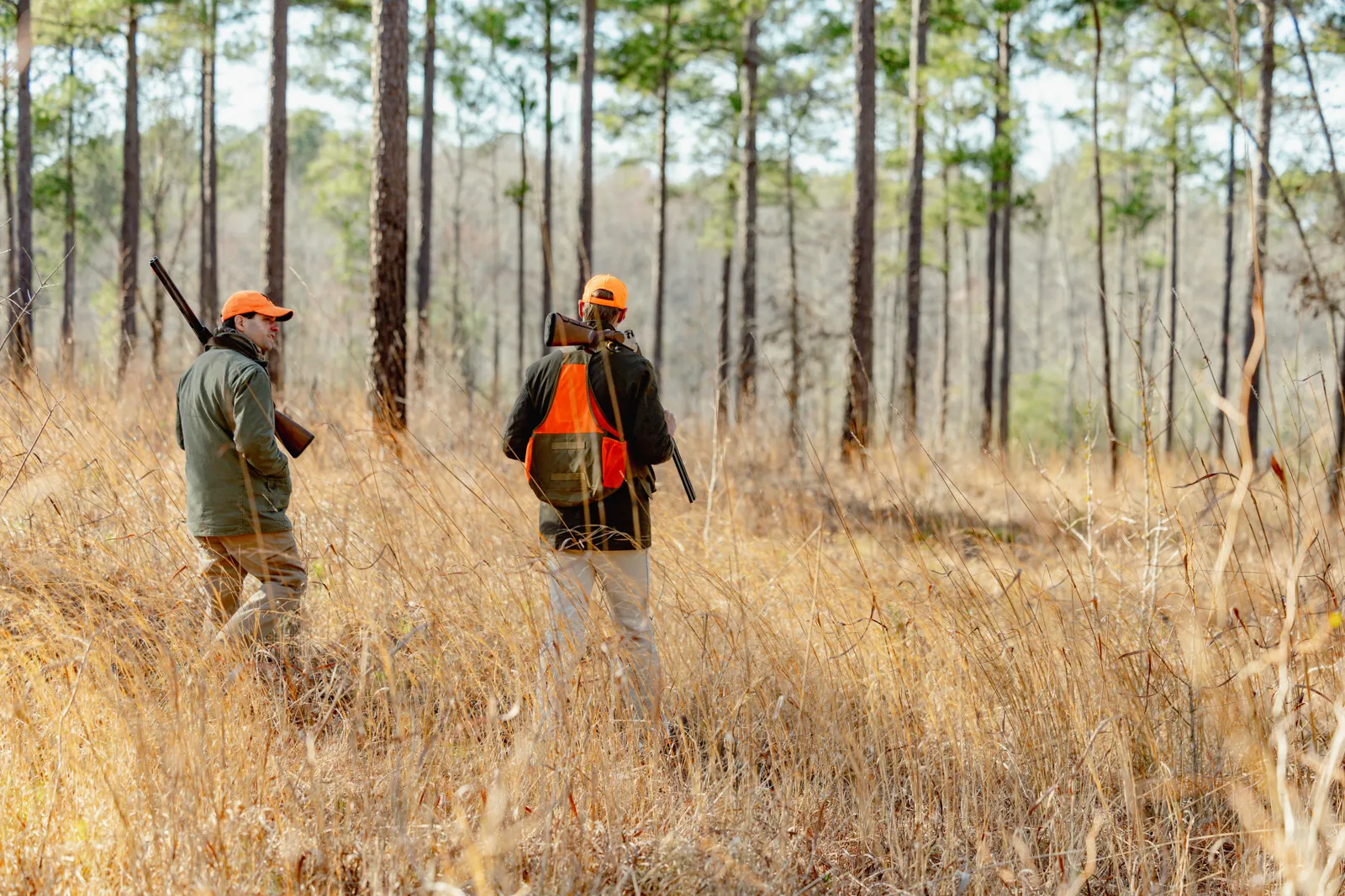men hunting on Hunter Run Farm