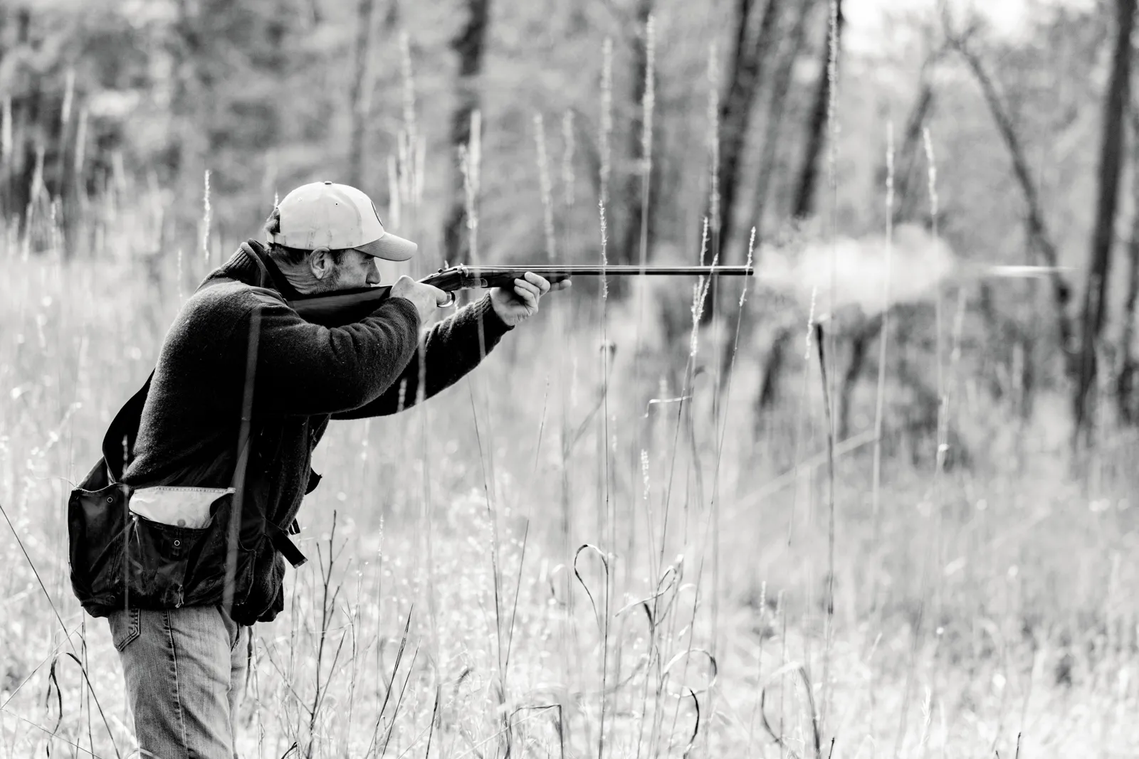 hunter shooting shotgun on farm in south carolina for sale