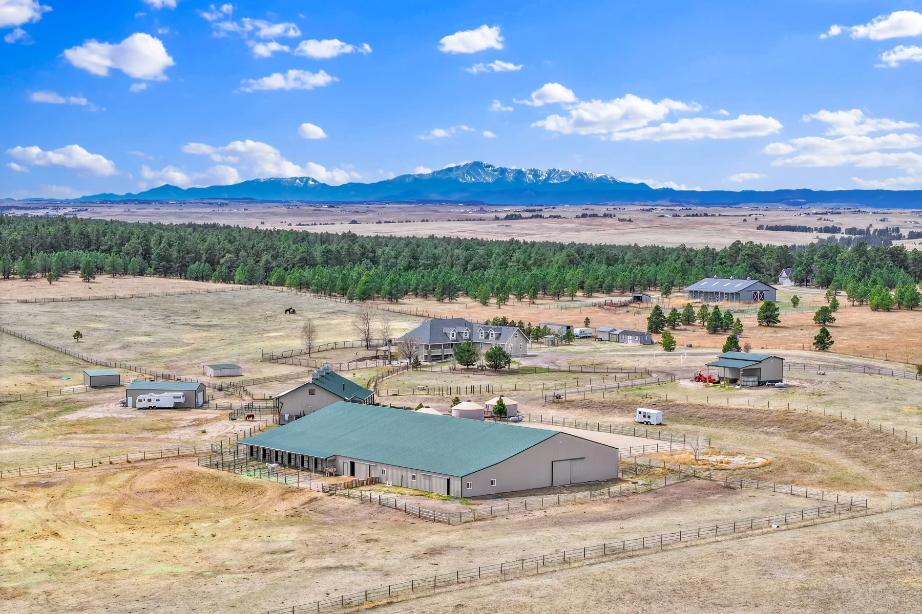 aerial view of equestrian structure