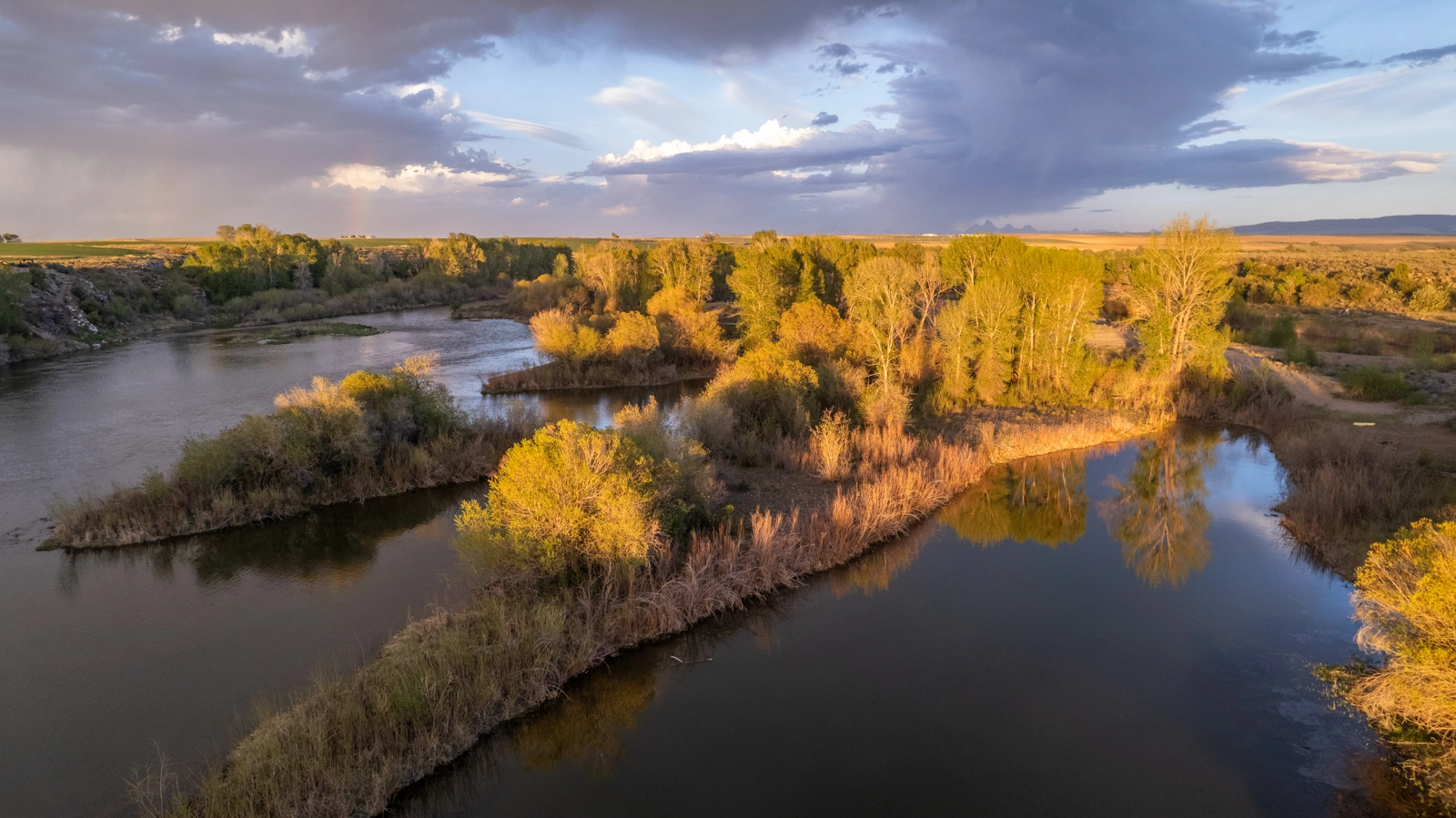 view of fly fishing ranch in wyoming